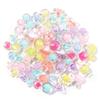 50pcs/lot Colored Acrylic Round Beads Loose Spacer Star Flower Pumpkin Bead For Girls DIY Charm Jewelry Making Bracelet Necklace