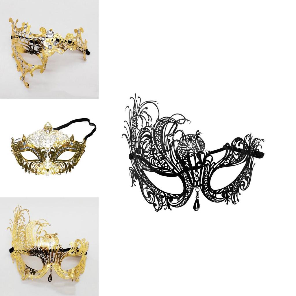 Exquisite Metallic Mask For Dance Parties And Festive Role-playing Halloween Eyemask