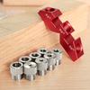 30°45°90° Pocket Hole Jig Kit Aluminum Alloy Drill Guide Locator 8 Steel Sleeves Woodworking Inclined Vertical Drilling Fixture