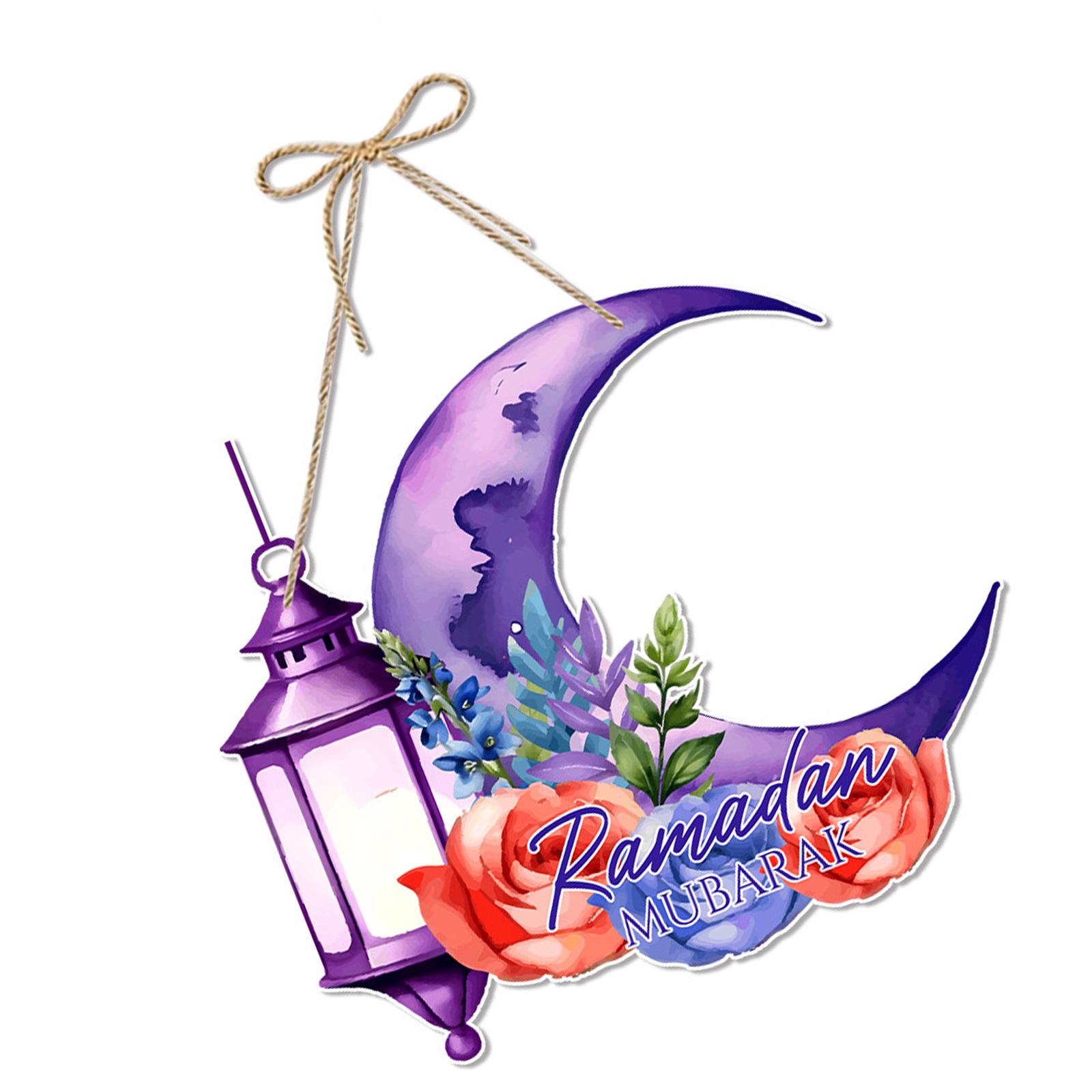 

Eid Mubarak Moon подвесные украшения элегантный Рамадан бумажный дверной подвесной знак дисплей аксессуар для праздничной атмосферы 1