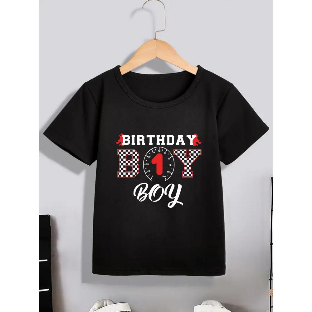 Fun Racing Birthday Summer Children's Casual Cotton Comfortable Short Sleeve T-shirt