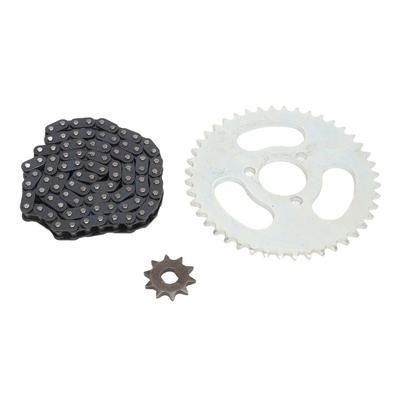 44T 3 Hole Sprocket Sprocket Chain Kit Steel Transmission Chain Kit Gear Chain Set  for DIY Builds