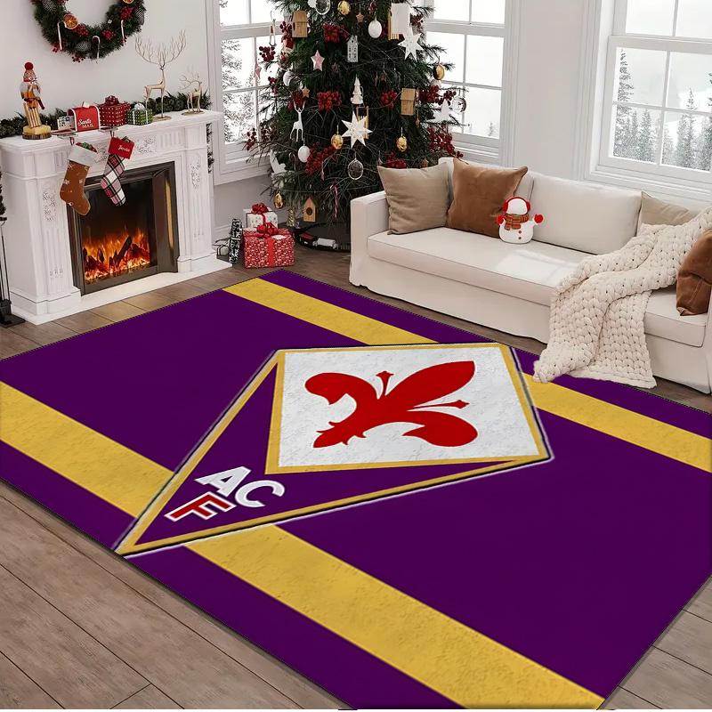 1PC rug Fiorentina Football Crest Carpet, Chair Rug,Area Rug for Office Bedroom living rooms bedroom, Doormat decor Christmas fan gifts