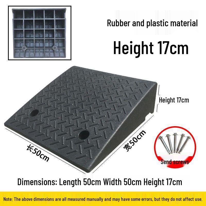 Rubber and Plastic Sloped Threshold Ramp Pad