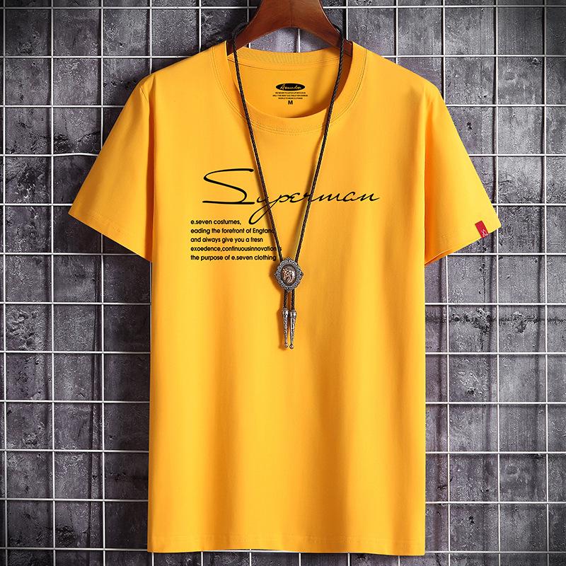 Tricou de vară pentru bărbați cu mânecă scurtă și gât rotund: Stil coreean, la modă și cu croială largă