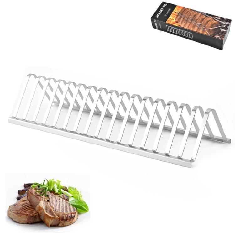 Meat Rib Rack Stainless Steel Barbecue Roasting Stand Outdoor BBQ Accessories