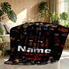 Custom Name Personalized Five Nights at Freddy's Print Blanket, Home Decor, Bedroom, Sofa, Camping, Couch, Gifts for Birthday Christmas