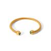 18K Gold-Plated Diamond-Studded Stainless Steel Bangle – Light Luxury Zircon Autumn/Winter Bracelet for Women