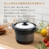 Takeda Corporation Microwave Cooking Pot x x Cooking Pot DR-POT (Charcoal Black, 19.6 15.5 14.8 cm) - Hands-off