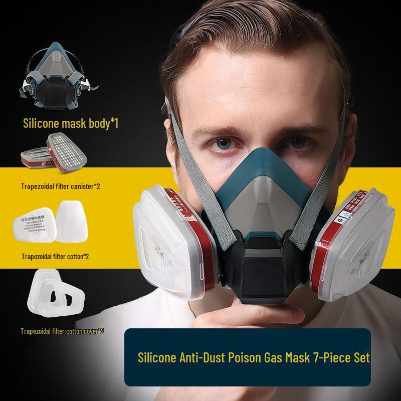 Full Face Respirator Mask Kit for Chemical & Paint Protection