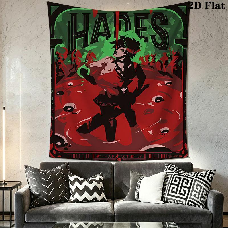Game Characters of Hades Wall Hanging Printed Fabric Blanket Decorative Tapestries for Bedroom Living Room Home Decor