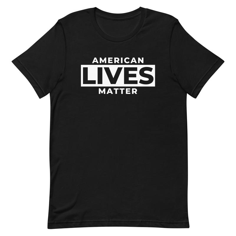 American Lives Matter T Shirt Black S разноцветный