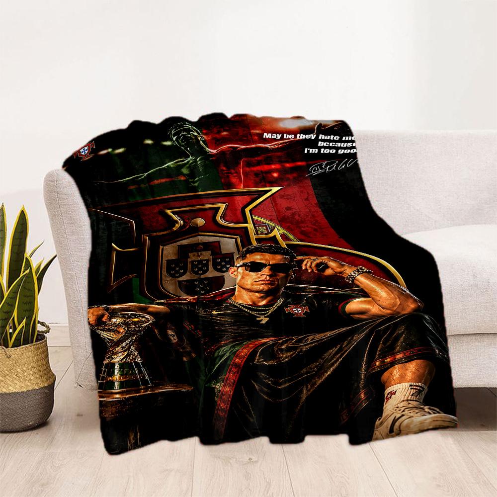 Cristiano Ronaldo Blanket Comfortable Great For Bed Bedding Sofa Allseason Use Stylish Decor Suitable For Gifting Relatives And Friends