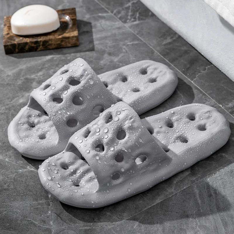 Fashion Women's Quick-dry Bathroom Slippers For Home Use Summer Couple Slippers EVA Light Soft Men's Hotel Indoor Shoes