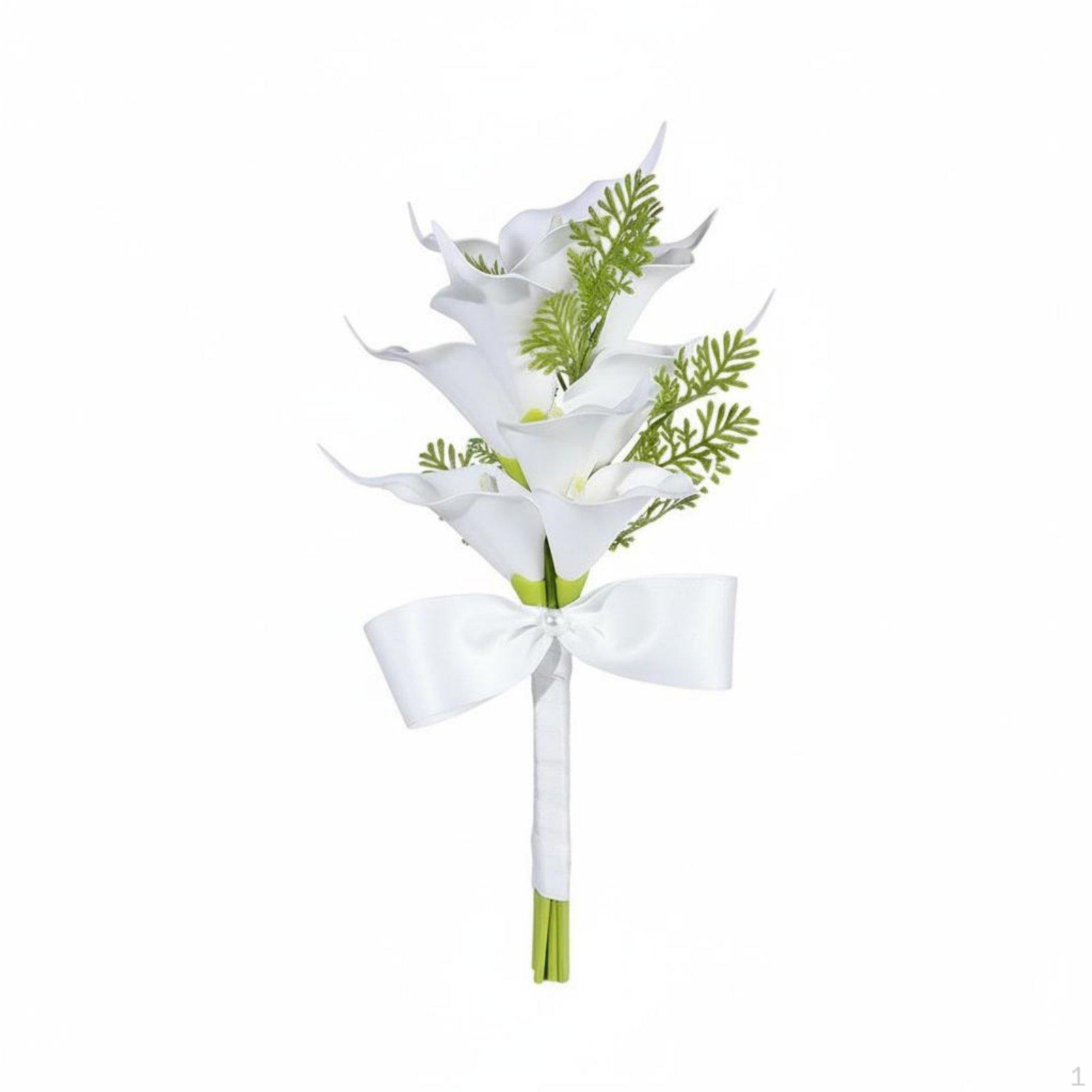Elegant Lily Wedding Bouquet Artificial Calla Flower Arrangement Lifelike for