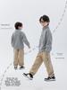 Boys' Fleece-Lined Half-Zip Sweatshirt: Trendy, Warm, Long-Sleeved Top for Autumn/Winter 2025
