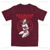 Religion Makes Me Gag Mens Short Sleeve Casual Printed TShirt Summer Satan Nun Vintage Cotton Leisure Harajuku Loose Tshirt