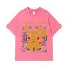 275 GSM Washed T-shirts 100% Cotton Pokemon V22 Pikachu Print Unisex Heavy Cotton T Shirt