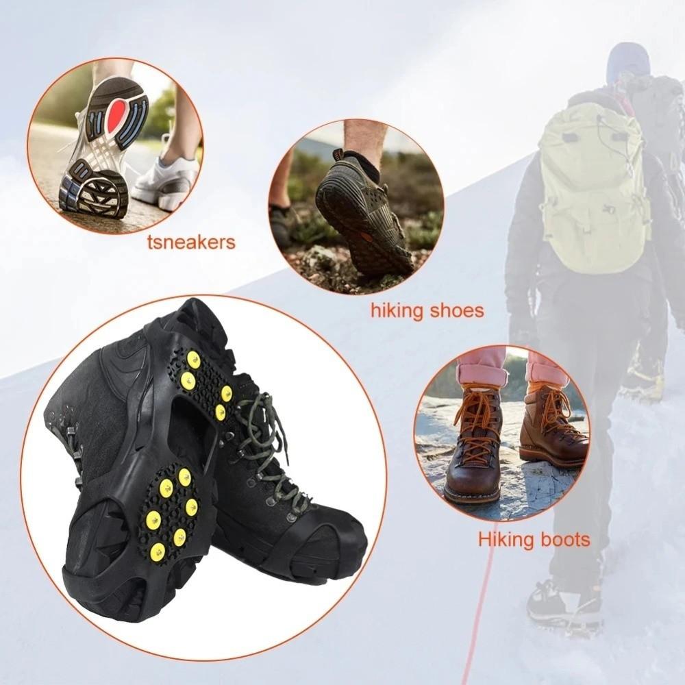New 10 Teeth Ice Claw Anti-Slip Spike Shoes Crampons Universal Spike Grips Cleats For Shoes