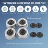 4PCS 2.44" Trailer Hub Bearing Dust Cap with Extra 4 Rubber Plugs, Trailer Axle Wheel Hub and Bearing Dust Caps for Most 5200 to 6000 Pound Axles