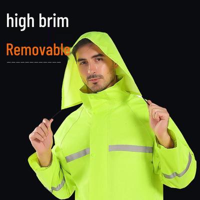 Men's Fluorescent Green Stormproof Reflective Cycling Jumpsuit