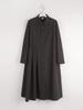 LBYL Wool Gray Simple Collar Pintuck Dress