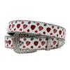 Design Rhinestone Belt Strawberry Print Niche Fashion Couple Belt Punk Trend