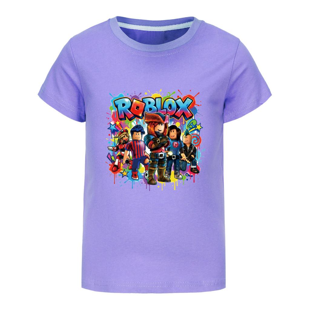 5578 Kids Roblox Print Short Sleeves Round Neck T-Shirt