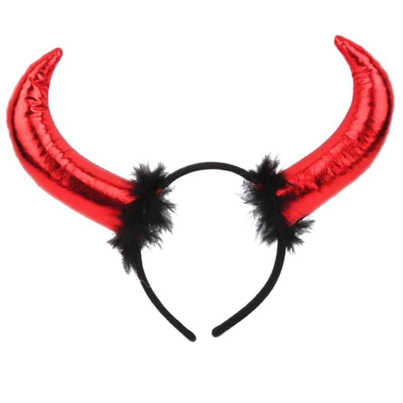 Animal Devil Headbands Unique Pattern Headdress Bull Headpiece Children Headwear for Costume Occasion