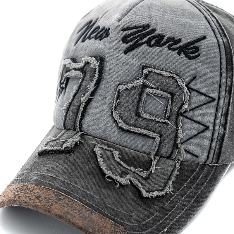 New Unisex Washed Cotton Cap Letter Embroidery Vintage Baseball Cap Men Women Adjustable Casual Outdoor Streetwear Sports Hat