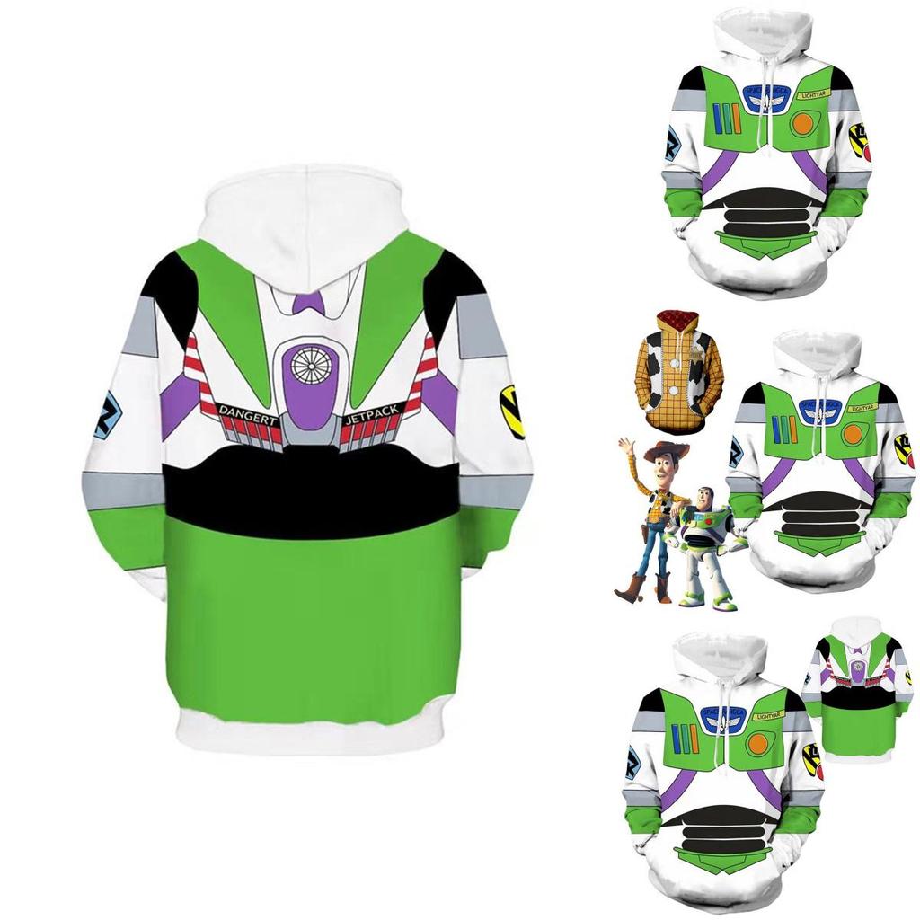 Bluza Buzz Lightyear Toy Story Bluza z kapturem Kostium Cosplay Pulower z żywym cyfrowym nadrukiem 3D