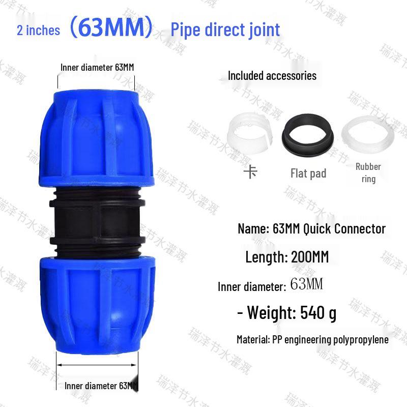 Blue Cap Quick Connect Water Pipe Fittings: No-Heat Fusion Repair Elbow, Tee, Ball Valve, Union Accessories
