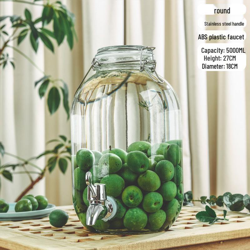 Food-Grade Glass Storage Jar for Nuts, Grains, Wine, Tea, and Honey