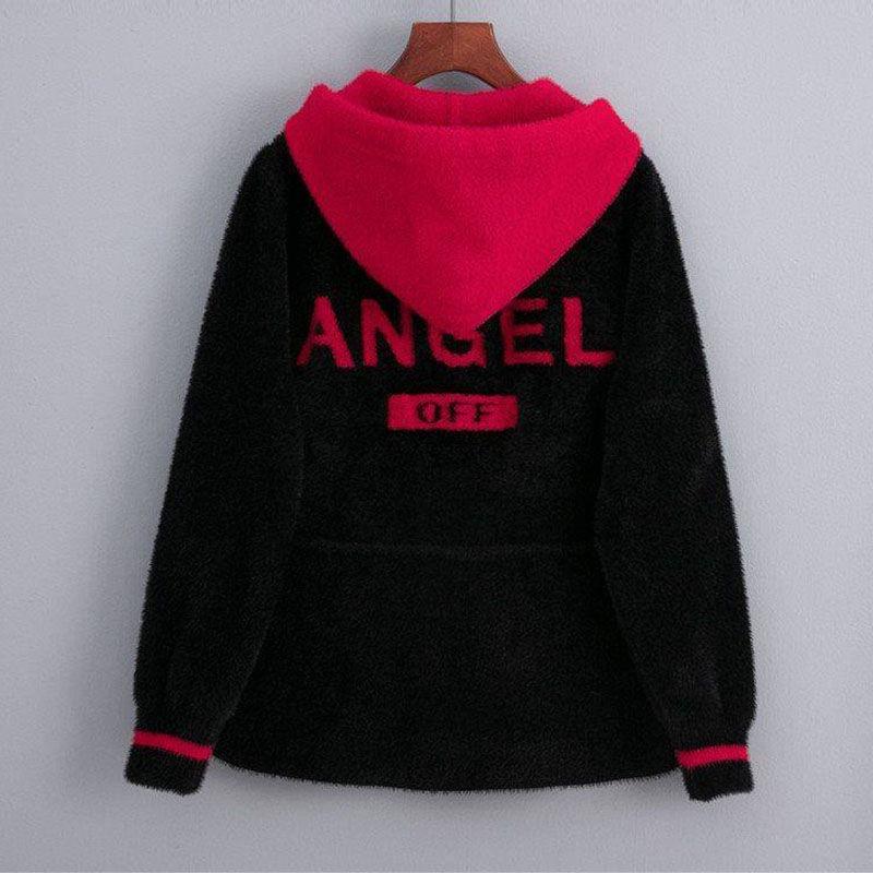 Women's autumn and winter mink fleece cardigan autumn new short top sweater thick coat spring and autumn versatile