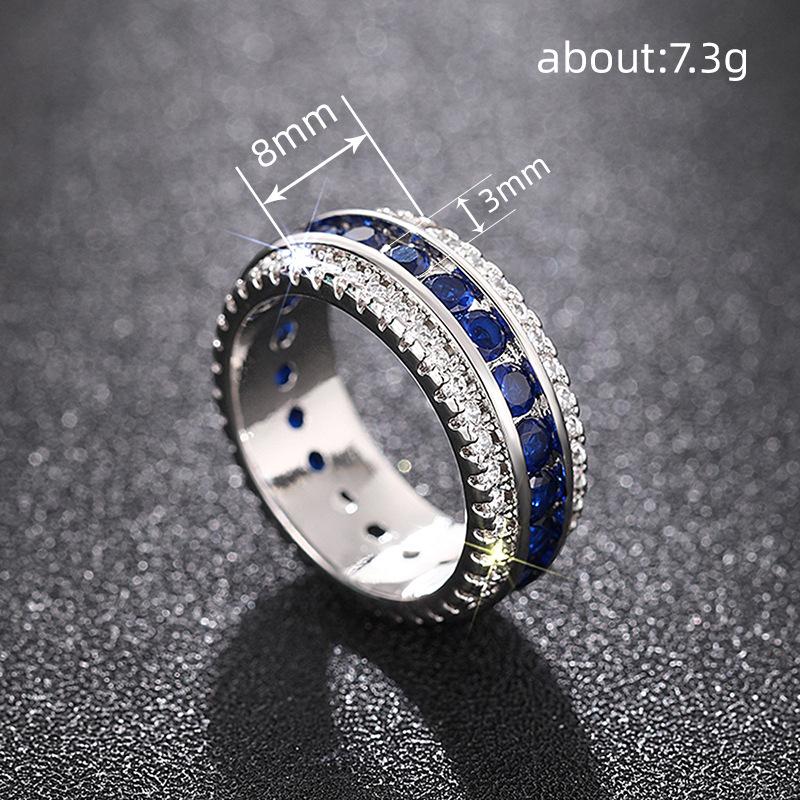 Ladies' Exquisite Ring, Inlaid with Synthetic Zircon, Can Be Layered and Eye-catching Jewelry, Daily Wear, Birthday Gift