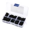 500pcs M3 Black Self Tapping Screws Pan Head Cross Self Drilling Wood Assortment Kit 6-20mm Carbon Steel Screw for DIY Projects