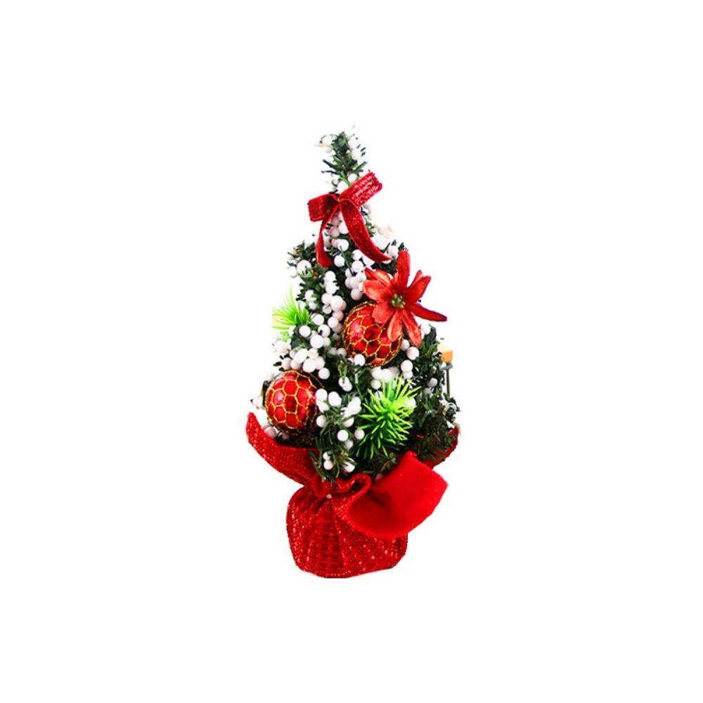 Decorative Mini Christmas Tree with Base PVC Gold/Red/Silver Tabletop Christmas Tree 20cm Christmas Tree