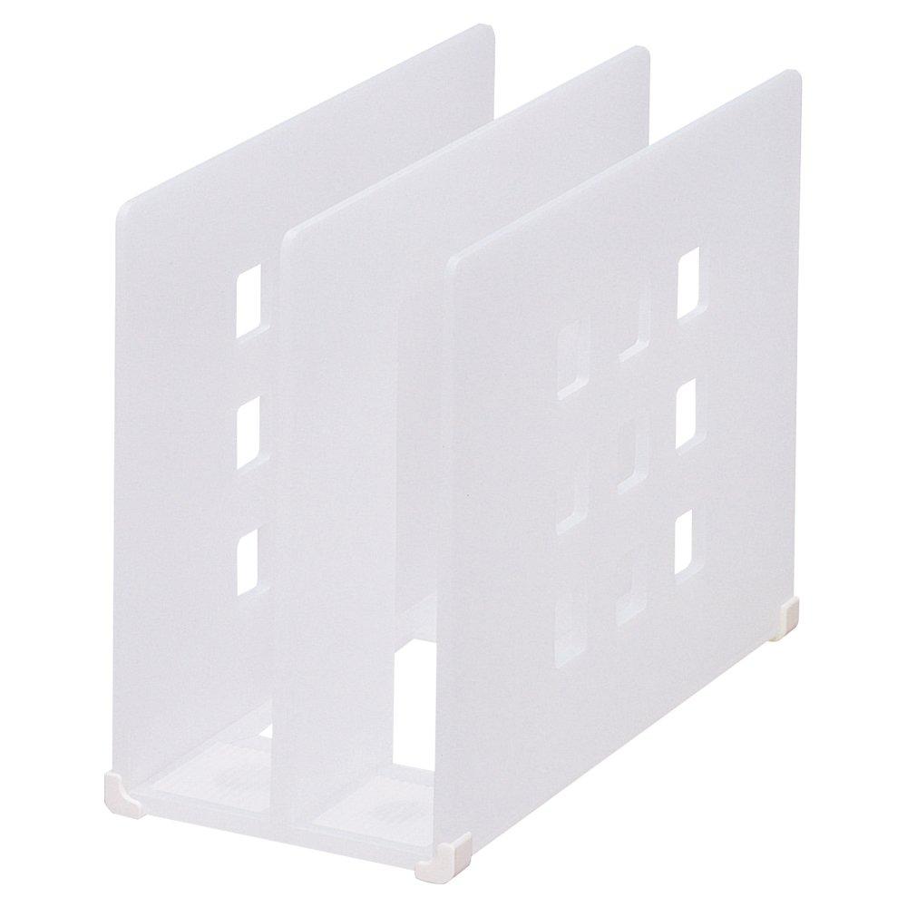 LIHIT LAB Partition Rack 100mm Milky White (S) A7320-1