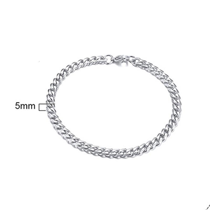 Stainless Steel Chain Bracelet Women, 3mm To 9mm Curb Cuban Chain Bangle Gold Color Unisex Wrist Stackable Jewelry
