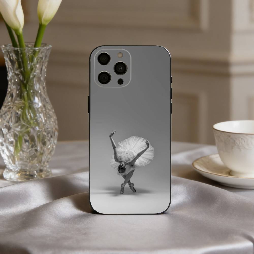 B-Ballerina Art B-Ballet Phone Case For iPhone 17,16,15,14,13,12,11 Plus,Pro Max,XS,Soft Silicone Black Cover