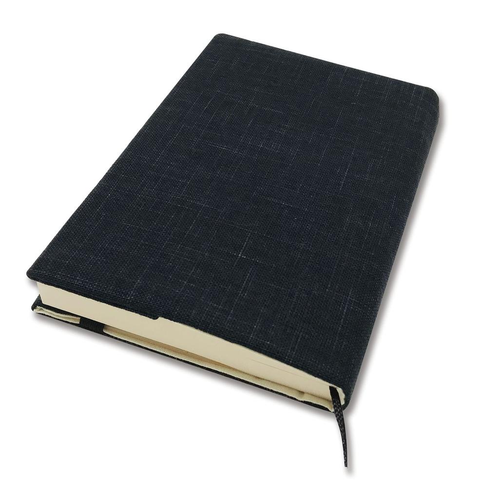 Adjustable A6 Paperback Book Cover, Made in Japan, Includes Bookmark, Stylish Japanese Item, Gift (Plain Black, A6 Paperback)