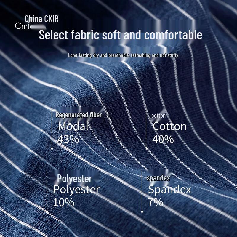 Cmierf Kuect Men's Breathable Modal Mid-Waist Underwear 3-Pack