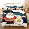 Cartoon Christmas Santa Claus Send Gifts Duvet Cover Digital Printing Christmas Tree Fashion Duvet Cover For Children Boys Girls