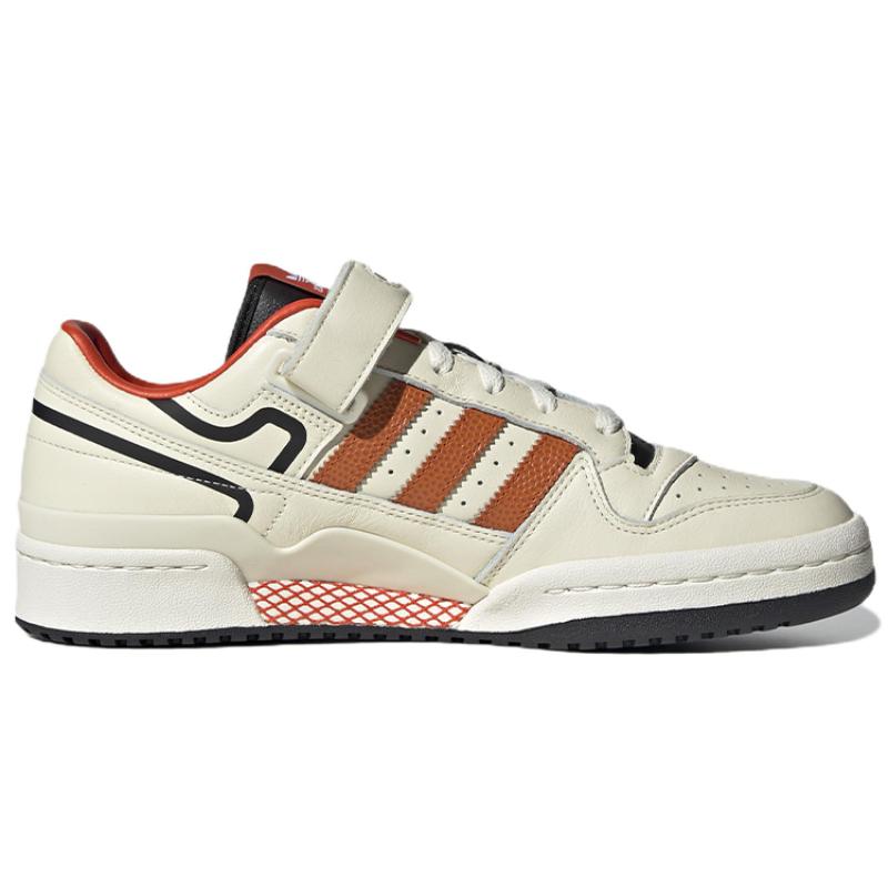 Adidas Originals Unisex Forum Low Sneakers Ivory/Orange Sneakers HR0460
