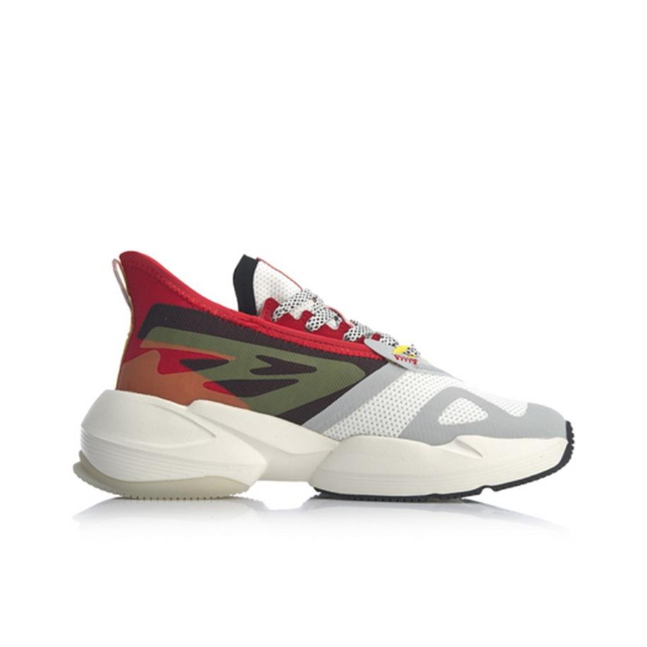 Li Ning Superlicht Ademend Antislip Casual Schoenen Dames sneakers Cinnaber-Rood AGLQ028-1