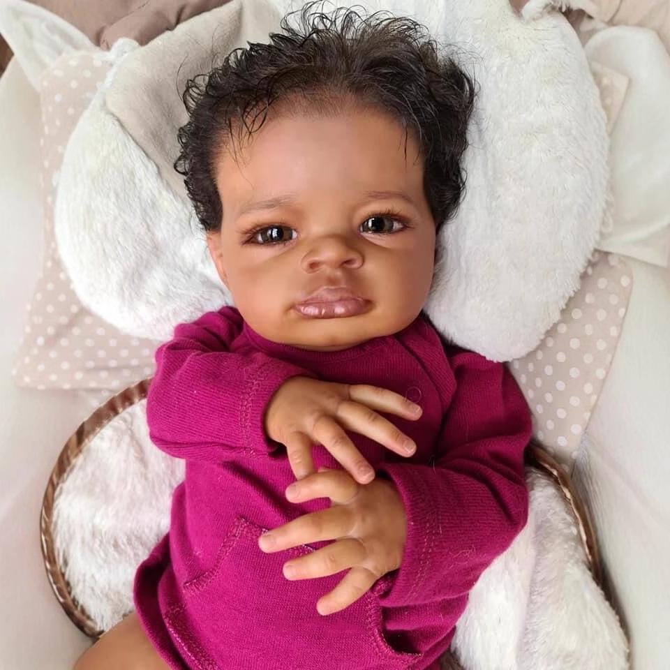 50cm Realistic Black Skin Doll - Lanny NPK