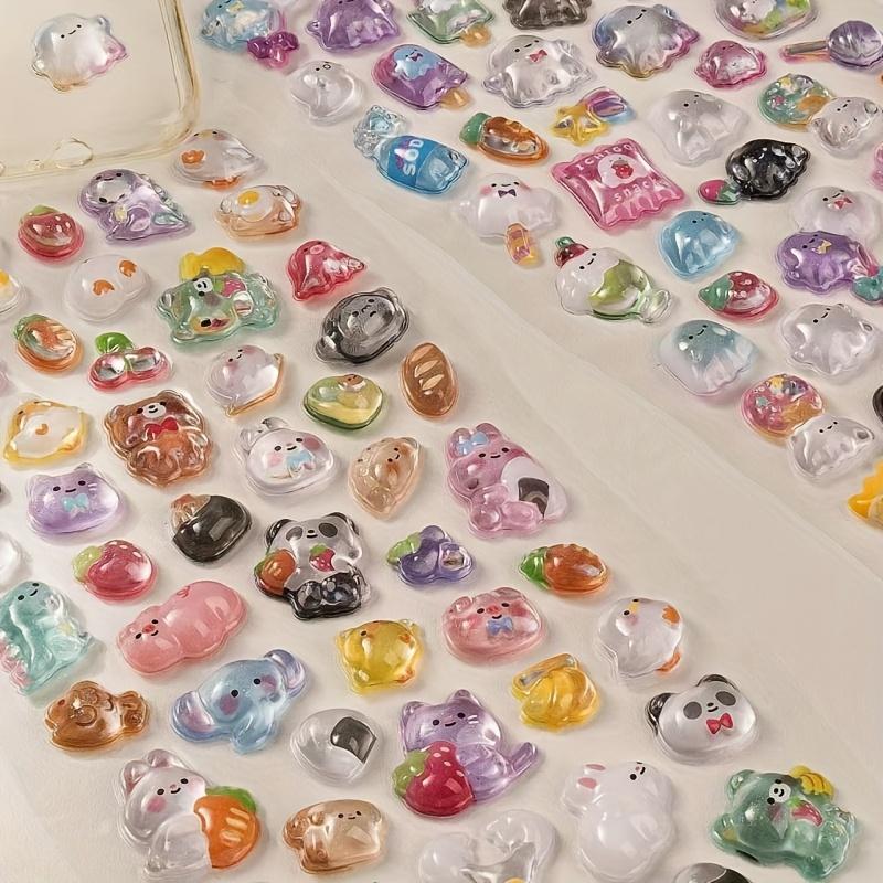 Arkusz naklejek 3D z tłoczeniem Kreskówkowe pieczywo Zwierzęta Naklejki rzemieślnicze do scrapbookingu Albumy DIY Plastik Półbłyszczący