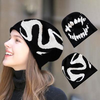 Warm Knitting Hat Y2k Streetwear Beanies Hats Unisex Women Hat