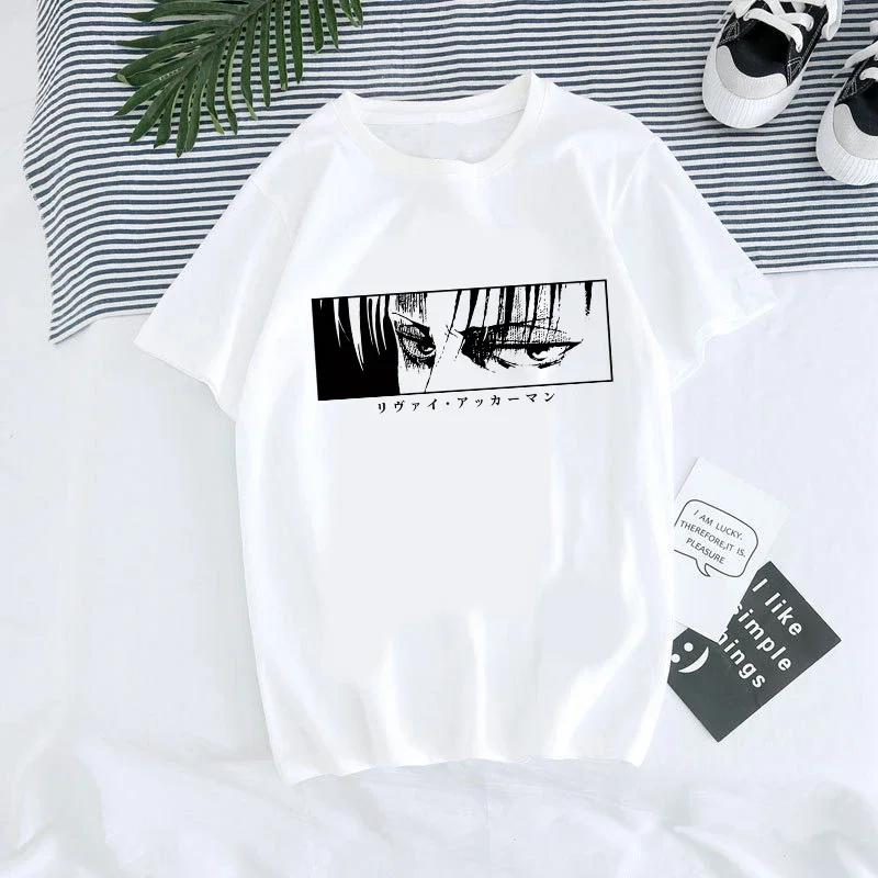 Japonské anime tričko Muži Attack on Titan Tričko Unisex Kawaii Cartoon Titans Attack Grafika Trička Mužské Harajuku letní topy