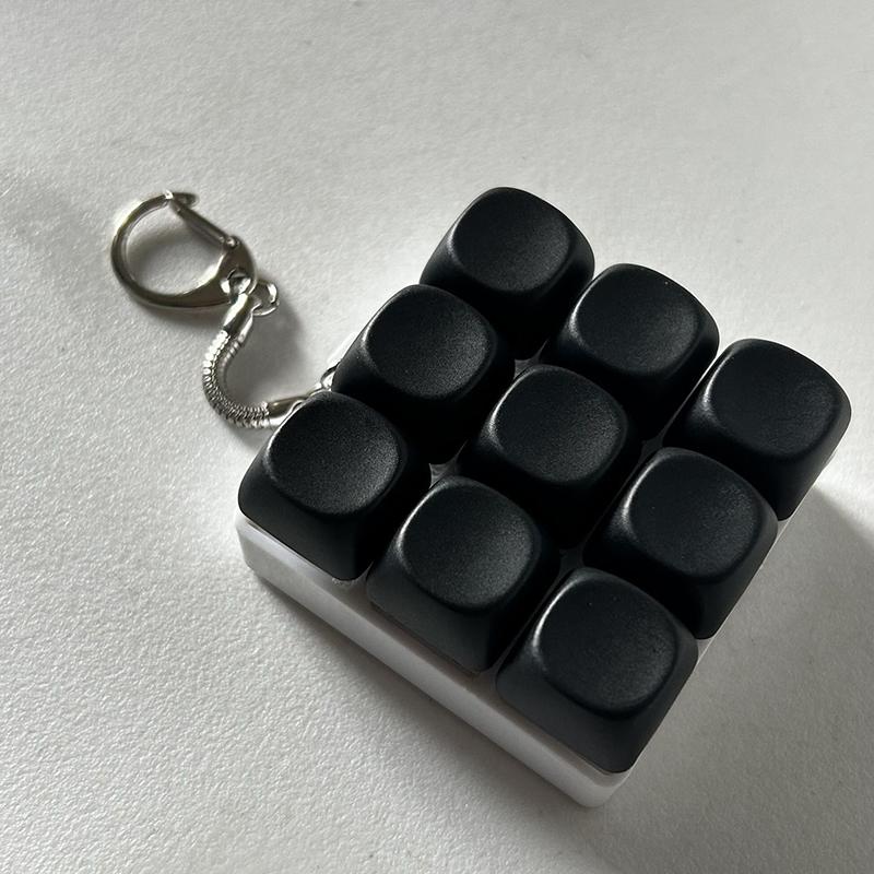 9 Tasten Tastatur Taste Spielzeug Party Stressabbau DIY Fidget Knopf Tastenkappe Fidget Schlüsselanhänger Tastatur Schlüsselanhänger Spielzeug Finger Tastatur